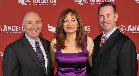 Windrider co-founders, John & Ed Priddy with Monika Moreno at the Directors Guild of America, Hollywood.